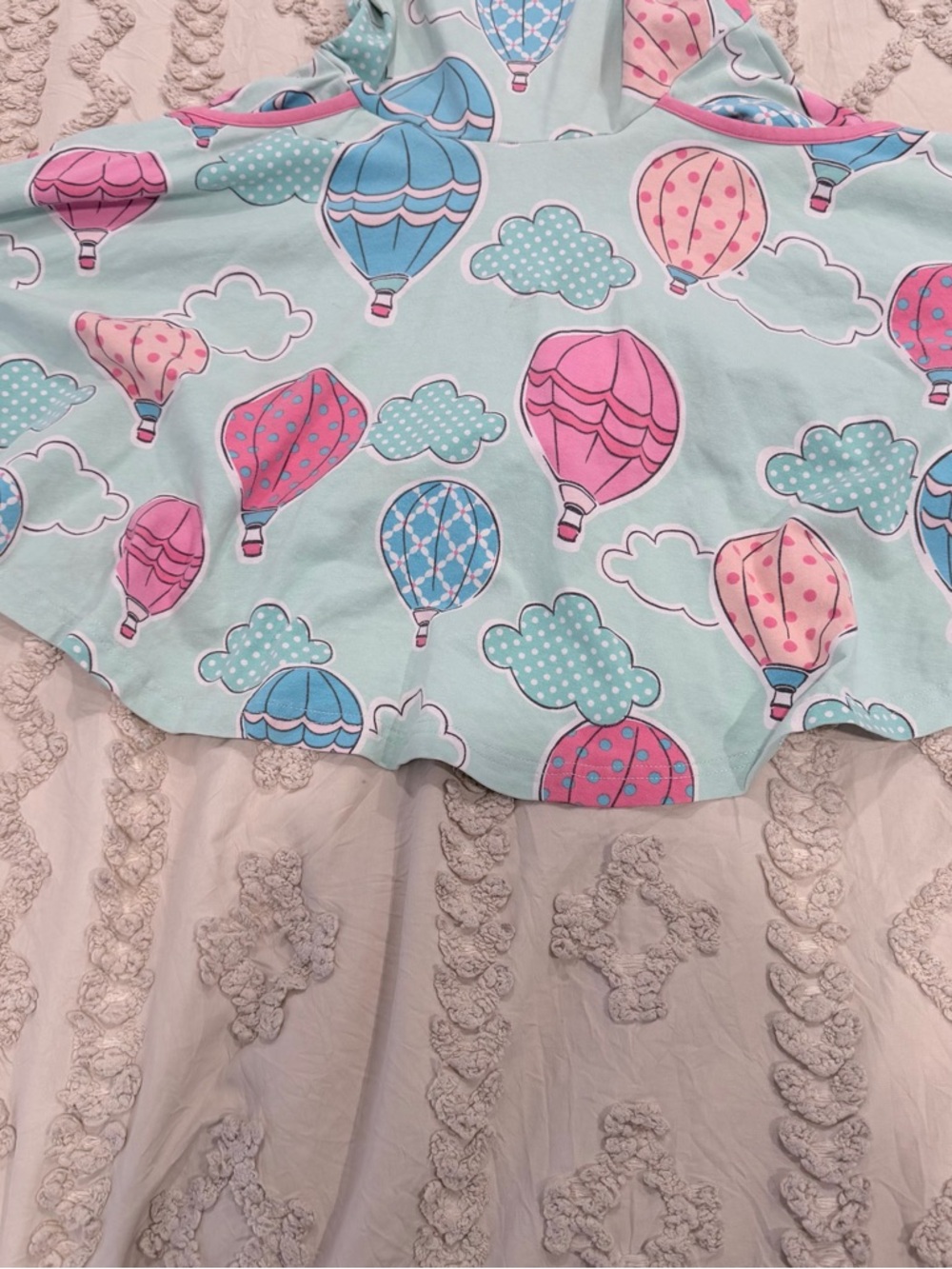 Girls' Mint Hot Air Balloon Print Twirl Dress - Pink & Blue - Picture 3 of 7